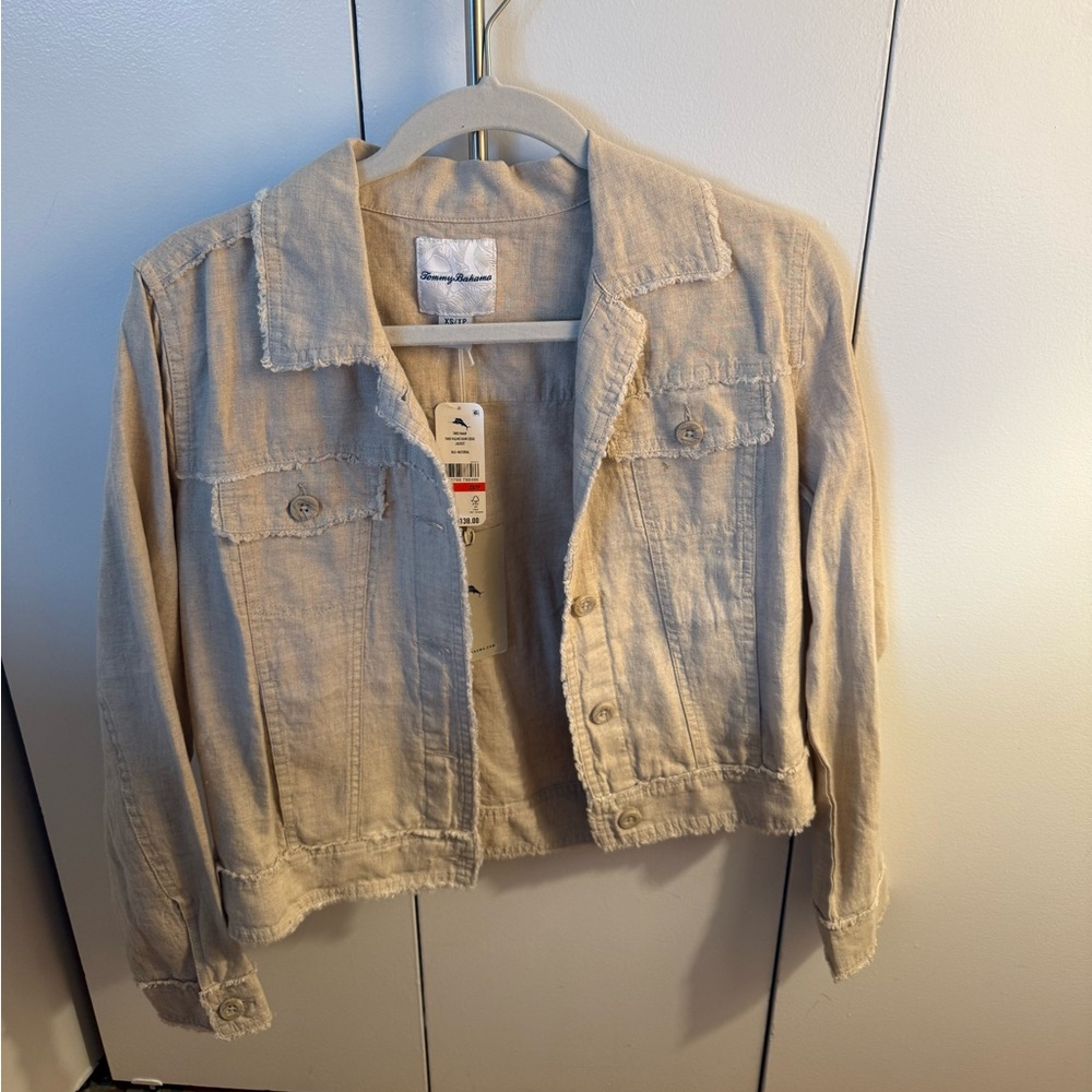 Tommy Bahama Two Palms Raw Edge Linen Jacket - Picture 2 of 4